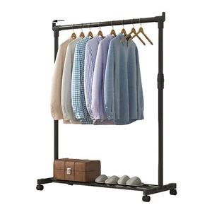 Heavy Duty Clothing Garment Rack Clothes Adjustable Telescopic Clothes Rack - Picture 1 of 6