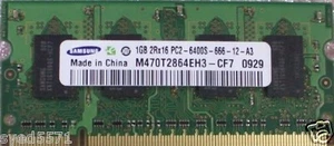 Samsung 1GB PC2-6400S DDR2 SO-DIMM Ram Laptop Memory M470T2864EH3-CF7 - Picture 1 of 1