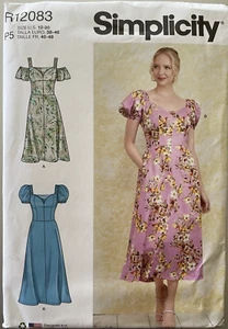 Simplicity Sewing Pattern #R12083, Size 12-14-16-18-20, Misses' Dress Lengths - Picture 1 of 3