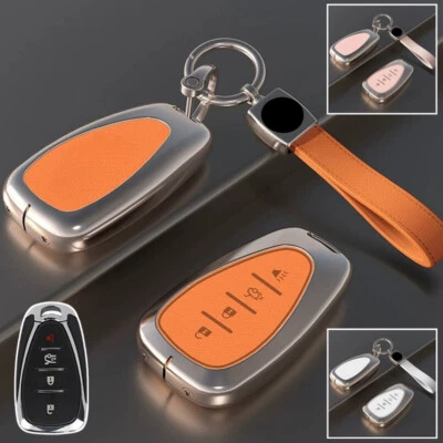 Zinc Alloy Leather Car Key Fob Case Cover For Chevy Malibu Camaro Cruze Traverse - Изображение 1 из 4