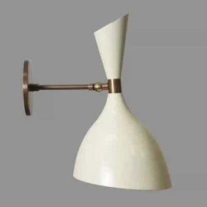 Stilnovo Style Brass Wall Sconce Light Beside Wall Sconce - Picture 1 of 5
