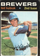 1971 Topps Card #516 Ted Kubiak Milwaukee Brewers A12532 - VG