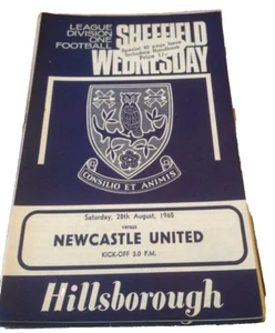 Sheffield Wednesday V Newcastle United - Div 1 - 28.8.1965 - Bild 1 von 1