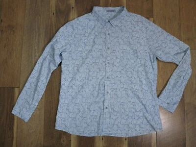 Fresh Produce Men's Blue Cotton Button Down Patterned Shirt Sz XL - Image 1 of 4