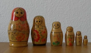 Matrjoschka. Matroschka. Babuschka! 6 Holz-Puppen. MADE IN USSR!GUTES GESCHENK! - Bild 1 von 5