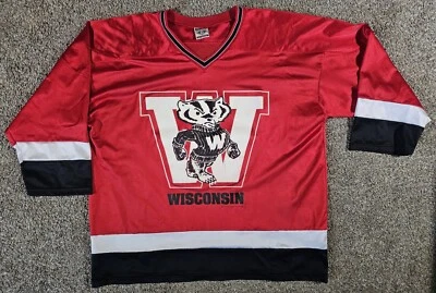 Red Oak Brazos Sportswear Wisconsin Badgers XL hockey jersey - Image 1 of 4