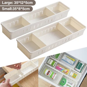 Bathroom Vanity Drawer Organizer Trays Makeup Storage With Dividers Adjustable - Picture 1 of 11