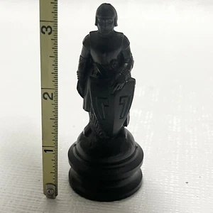 E.S. Lowe ANRI Renaissance pedone nero pezzo scacchi feltro nero plastica ponderata - Foto 1 di 4