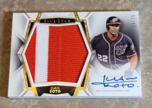 2019 Topps Five Star Jumbo Patch Juan Soto Auto #/15 New York Mets - Picture 1 of 3