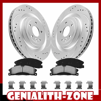 13.86 in For Ford Special Service Police Sedan Front Drilled Brake Rotors Pads - Изображение 1 из 4