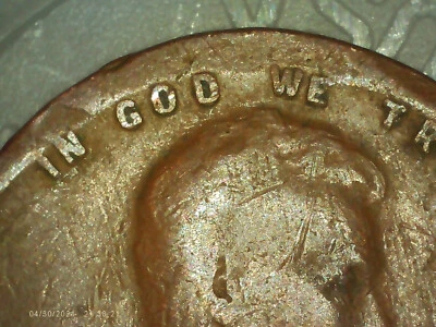 1934 Lincoln Wheaty Wheat Penny, massive planchet error, very rare 1c GEM - Image 1 of 4