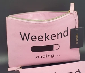 Travel Cosmetic Makeup Toiletry Case Bag Forever 21 Pink - Picture 1 of 4