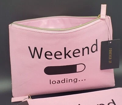 Travel Cosmetic Makeup Toiletry Case Bag Forever 21 Pink - Image 1 of 4