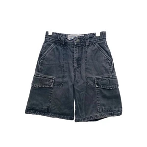 Boy’s 6 X 7 Cargo Shorts Old Navy Black Denim Adjustable Waist - Picture 1 of 5