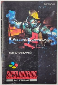 SNES - Killer Instinct Instruction Booklet (Manual) - Picture 1 of 2