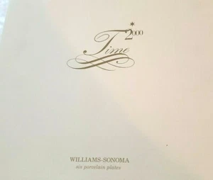 Vintage William Sonoma 2000 Serie Abendessen Dessert Salat Teller Zeiten 6er Set - Bild 1 von 8