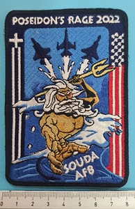 Raro ® USAF Helénico AF POSEDON'S RAGE 2022 parche de ejercicio F16/F15/F35 - Imagen 1 de 2