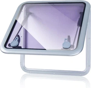 Anodized Aluminum 22.5" Square Portlight Replacement Window Porthole Hole Deck - Imagen 1 de 6