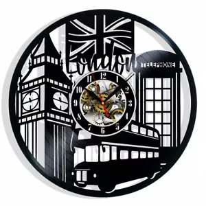 City of London Vinilo Reloj de Pared Regalo Cumpleaños Vacaciones Arte Hogar Habitación Diseño - Imagen 1 de 5