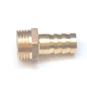 Straight Barb 14 mm ID x 1/2 BSPT Male Brass Fitting Water Oil Gas Air Mini - Picture 1 of 6