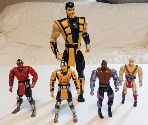 Lot Of 6 MORTAL KOMBAT TRILOGY 10"/ 5" ACTION FIGURES TOY ISLAND Scorpion Sektor Cover