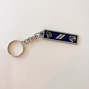 Dodge SRT Hellcat Black/Silver Metal Keychain - Picture 1 of 3