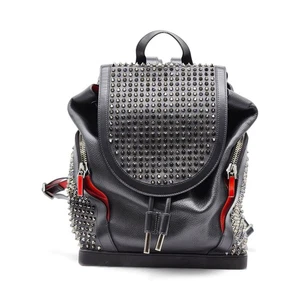 ​Christian Louboutin Spike Studs Explorafunk Black Leather Backpack - Preowned - Bild 1 von 10