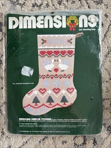 Dimensions Americana Sampler Calza Kit 8614 Rete Darning Pizzo Natale Artigianato - Foto 1 di 3