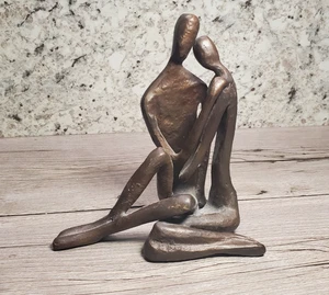 Bronze Abstract Embracing Couple Sculpture Figurine, Danya B. - Picture 1 of 4