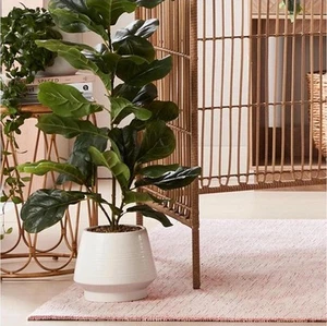 Artificial Fiddle Leaf in Pot indoor Home Garden Greenery House Plant Decor. - Picture 1 of 6