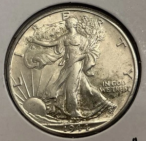 ⭐️ 1944-D Walking Liberty Half Dollar, 90% Silver - Picture 1 of 2