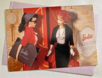 Barbie Fashion Shop Blank Greeting Card Vintage 1994 5” x 7 1/2” Ambassador - Image 1 of 4