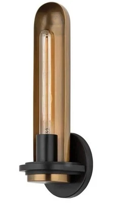 Troy Lighting~SET Of 2 Troy Sconces Modern Farm~Moody Craftsman~Vintage Bronze - Image 1 of 4