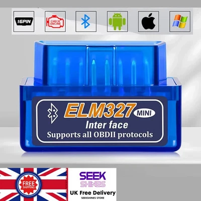 ELM327 MINI Car OBD2 Fault Code Reader Bluetooth Adapter Diagnostic Scanner Tool - Image 1 of 4