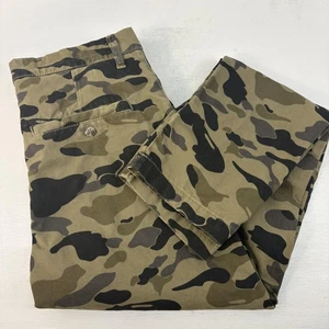 Pantalones de camuflaje divididos H&M para hombre 30 x 30 verdes ajustados cintura baja algodón informales - Imagen 1 de 12