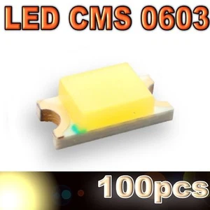 115/100# LED CMS 0603 warm white -- 300mcd -- 100pcs - Bild 1 von 1