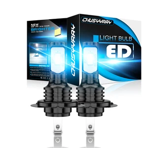 For Kawasaki Ninja 300 650 ZX6R - Pair H7 Motorcycle LED Headlight Bulbs - Picture 1 of 13