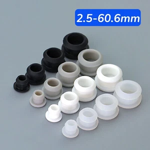 Snap-On Hole Plug Round Silicone Rubber Blanking Seal Bung Pipe Tube 2.5-60.6mm - Picture 1 of 61