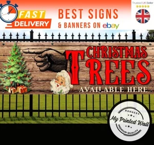 WEIHNACHTSBÄUME ZU VERKAUFEN BANNER OUTDOOR BANNER für WEIHNACHTSBAUMVERKAUF, Ladenbanner - Bild 1 von 2