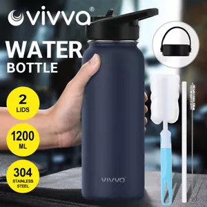 vivva Double Wall Stainless Steel Water Bottle Vacuum Insulated Thermos Flask AU - Picture 1 of 11