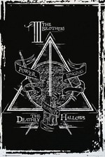 HARRY POTTER DEATHLY HALLOWS GRAPHIC POSTER rolled size 24x36