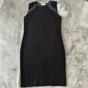 Vince Wool Blend Black Sleeveless Dress Women's MEDIUM Stretch - Picture 1 of 8