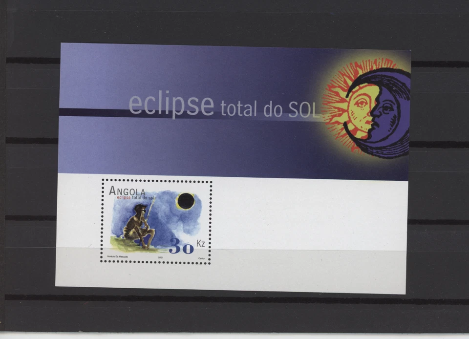 S48755 ANGOLA MNH** 2001 Éclipse Solaire Totale S/S - Photo 1/1
