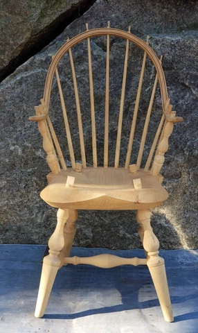 Childs Windsor Warren Chair Works Bow Back Continuous Arm Construction Sample Cover