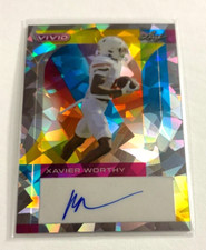 Xavier Worthy 2023 Leaf Vivid Crystals AUTO Autographed RC Rookie Card /9 !!!