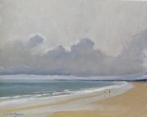 NEU HERVORRAGENDES ORIGINAL MALCOLM LUDVIGSEN Bridlington 2018 Yorkshire Küste GEMÄLDE - Bild 1 von 1
