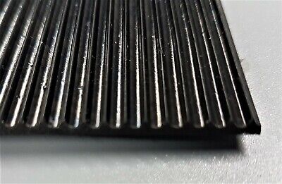 3mm Thick Black Fine Ribbed Ridged Grooved Rubber Mat Lining Sheet Pad A5 A4 A3 • 1.09£