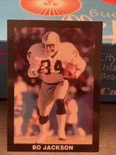 1989 BLACK Border #NNO Bo Jackson Los Angeles Raiders / Auburn RARE! NM