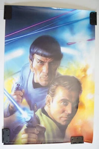 Star Trek 1999 Poster 36" x 24" '98 Tsuneo Sanda Captain Kirk + Spock Limited Ed - Picture 1 of 9