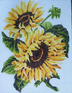 Printed Canvas Half Cross Stitch Embroidery Kit 43.102 - Flower 8"x10" GobelinL - Picture 1 of 3